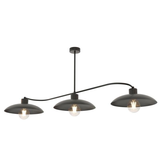 Żyrandol FOSTER skandynawski czarny E27 15W LED