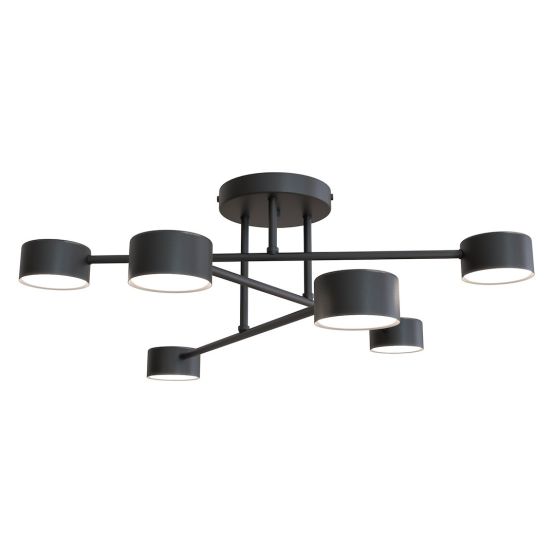 Lampa sufitowa HALO nowoczesna czarna GX53 10W LED