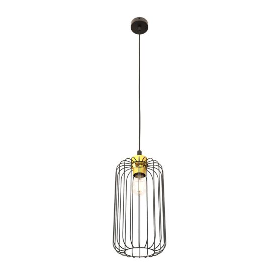 Lampa wisząca VANDER nowoczesna czarna / złota E27 15W LED
