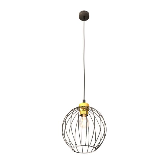 Lampa wisząca NANDO nowoczesna czarna / złota E27 15W LED