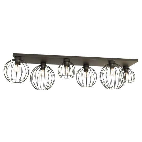 Lampa sufitowa NEST nowoczesna czarna E27 15W LED