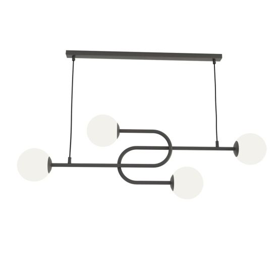 Lampa wisząca ATRIA nowoczesna czarna E14 10W LED