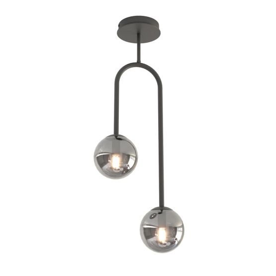 Lampa wisząca ATRIA nowoczesna czarna E14 10W LED