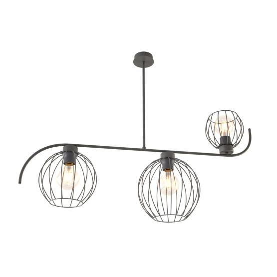 Żyrandol ECHO loftowy czarny E27 15W LED