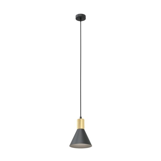 Lampa wisząca ROSA nowoczesna czarna / złota E27 15W LED