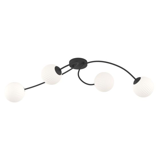 Lampa sufitowa VIBRA nowoczesna czarna E14 10W LED