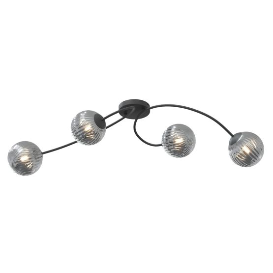 Lampa sufitowa VIBRA nowoczesna czarna E14 10W LED