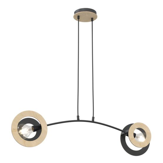 Lampa wisząca SKIVA nowoczesna czarna E27 15W LED