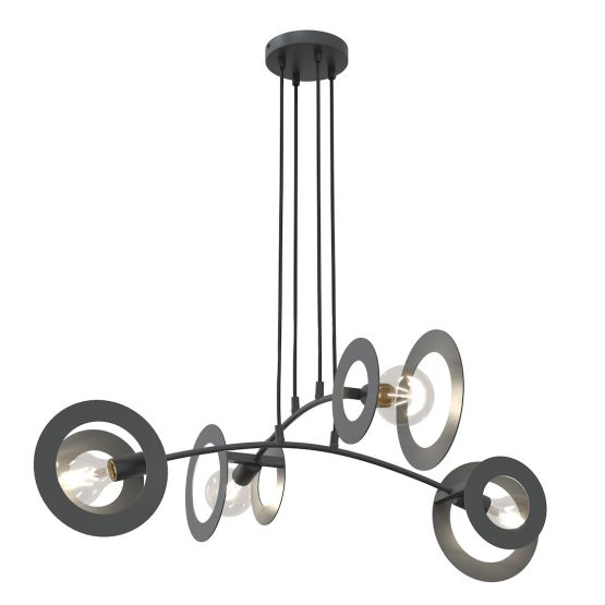 Lampa wisząca EUFORIA nowoczesna czarna E27 15W LED