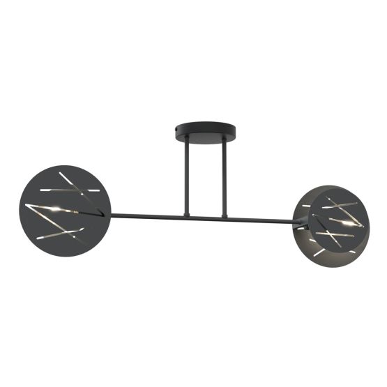 Lampa sufitowa FRICK nowoczesna czarna E27 15W LED