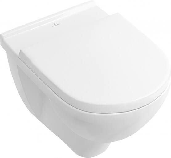 Miska WC Wisząca Bezrantowa O.Novo 56x36 + Deska Wolnoopadająca 5660HR01 Villeroy&Boch