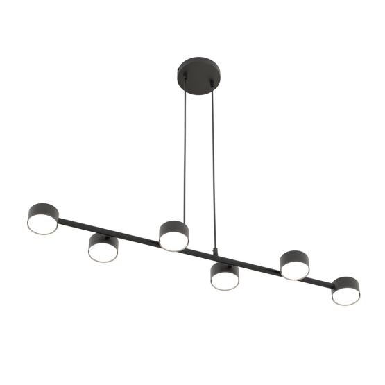 Lampa wisząca MEGARA nowoczesna czarna GX53 10W LED