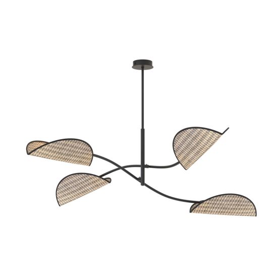 Lampa sufitowa LOTUS nowoczesna czarna E14 10W LED