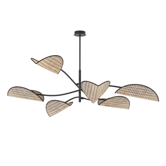 Lampa sufitowa LOTUS nowoczesna czarna E14 10W LED