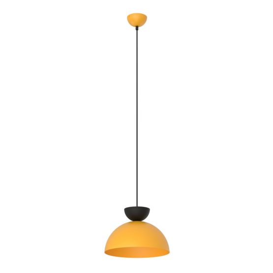Lampa wisząca LUNARO nowoczesna czarna / pomarańczowa GX53 10W LED