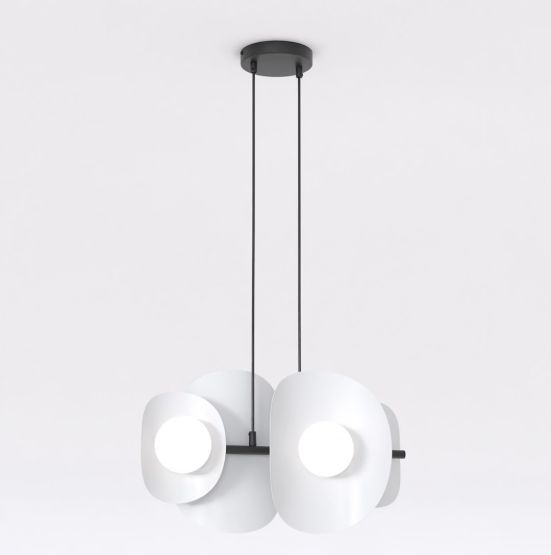Lampa wisząca ELEMENTI nowoczesna szara G9 8W LED