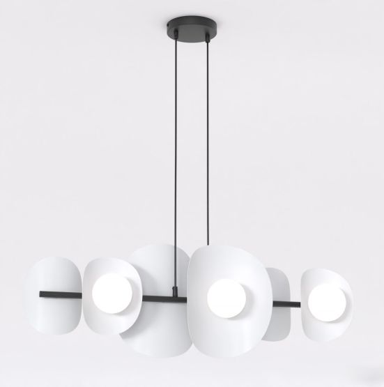 Lampa wisząca ELEMENTI nowoczesna szara G9 8W LED