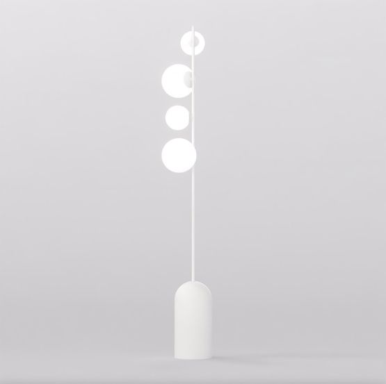 Lampa podłogowa ETNO nowoczesna biała G9 8W LED