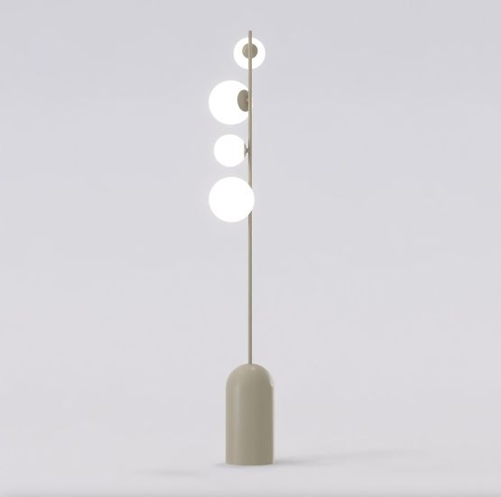 Lampa podłogowa ETNO nowoczesna beżowa G9 8W LED