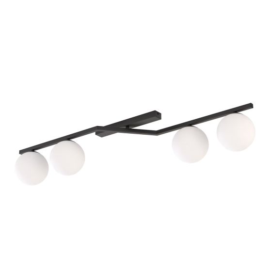 Lampa sufitowa NATON nowoczesna czarna E14 10W LED