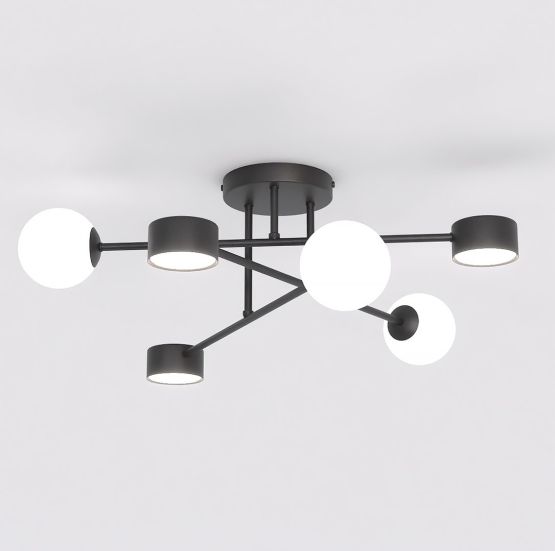 Lampa sufitowa HOLON nowoczesna czarna G9, GX53 8W LED, 10 LED