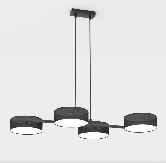 Lampa wisząca DRUMZ nowoczesna czarna E14 10W LED