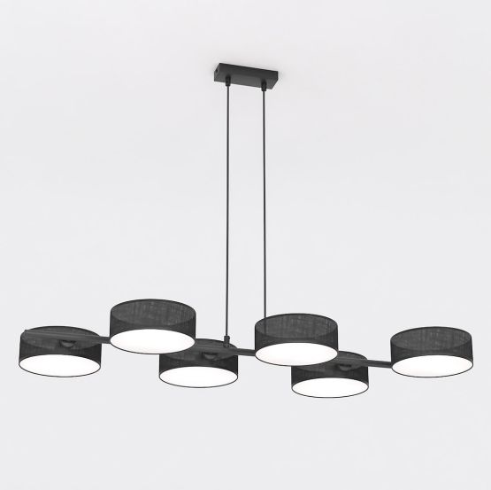 Lampa wisząca DRUMZ nowoczesna czarna E14 10W LED