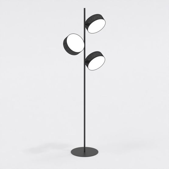Lampa podłogowa DRUMZ nowoczesna czarna E14 10W LED