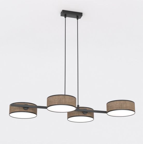 Lampa wisząca DRUMZ nowoczesna brązowa E14 10W LED