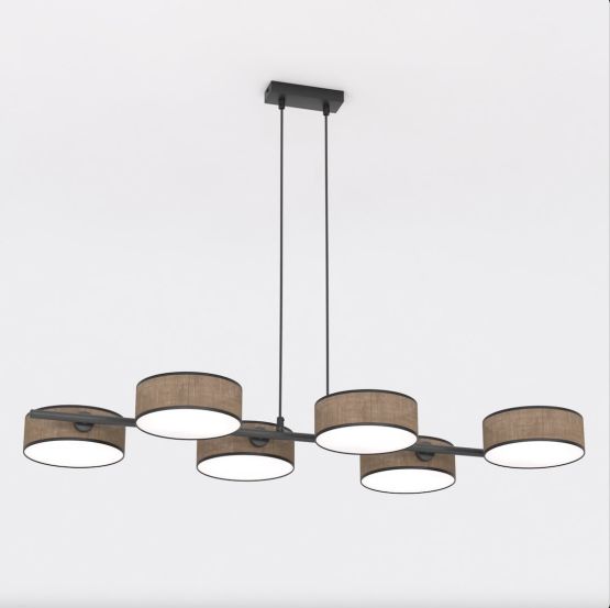 Lampa wisząca DRUMZ nowoczesna brązowa E14 10W LED
