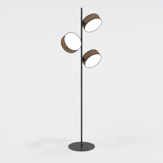 Lampa podłogowa DRUMZ nowoczesna brązowa E14 10W LED