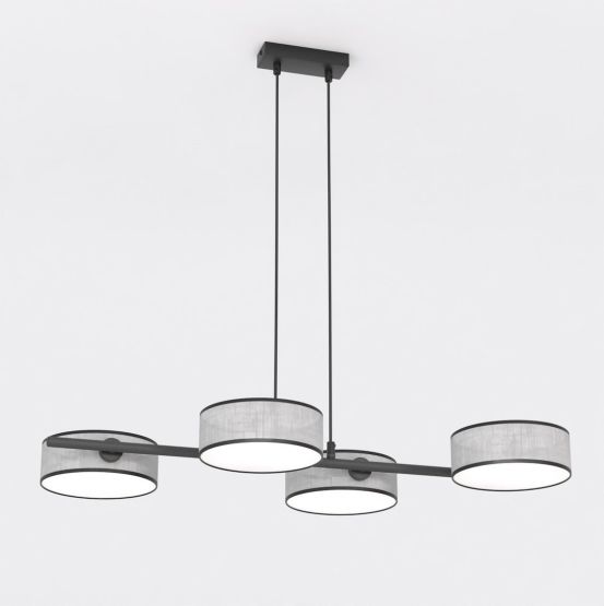 Lampa wisząca DRUMZ nowoczesna szara E14 10W LED