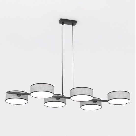 Lampa wisząca DRUMZ nowoczesna szara E14 10W LED