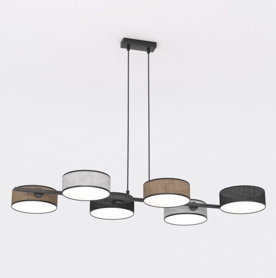 Lampa wisząca DRUMZ nowoczesna czarna E14 10W LED