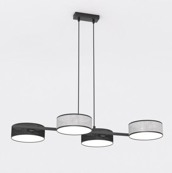 Lampa wisząca DRUMZ nowoczesna czarna E14 10W LED