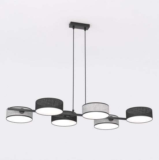 Lampa wisząca DRUMZ nowoczesna czarna E14 10W LED