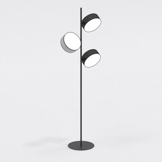 Lampa podłogowa DRUMZ nowoczesna czarna E14 10W LED
