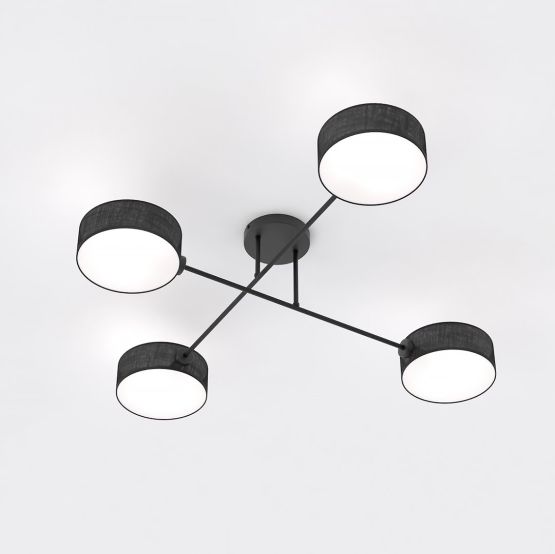 Lampa sufitowa MAGA nowoczesna czarna E14 10W LED
