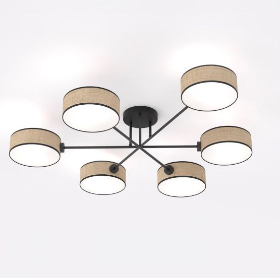 Lampa sufitowa MAGA nowoczesna brązowa E14 10W LED