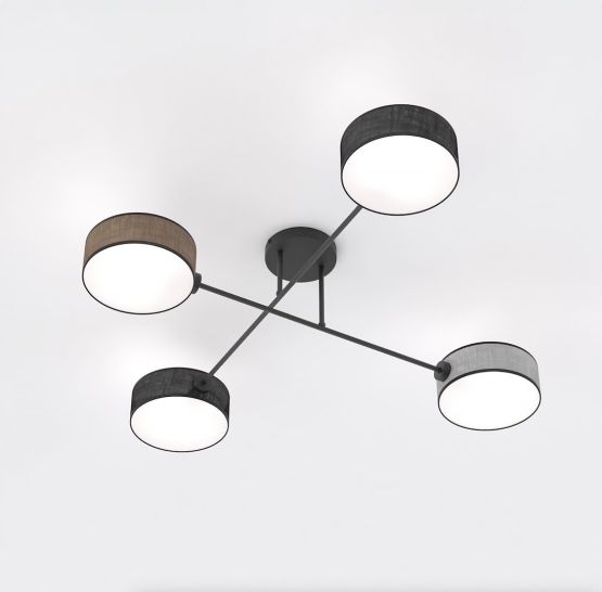 Lampa sufitowa MAGA nowoczesna czarna E14 10W LED