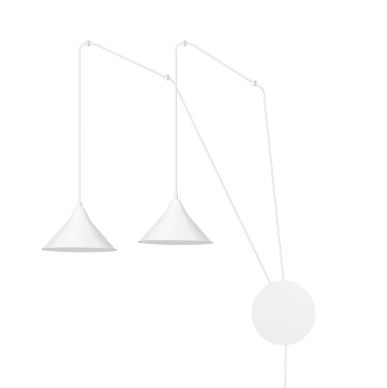 Lampa wisząca ABRAMO nowoczesna biała E27 15W LED