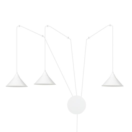 Lampa wisząca ABRAMO nowoczesna biała E27 15W LED