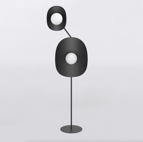 Lampa podłogowa DELULU nowoczesna czarna G9 8W LED