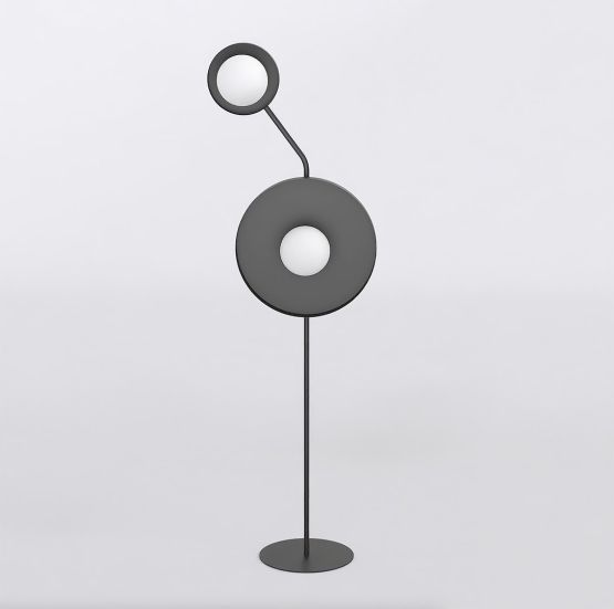Lampa podłogowa KISS nowoczesna czarna G9 8W LED