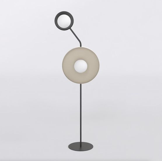 Lampa podłogowa KISS nowoczesna czarna G9 8W LED