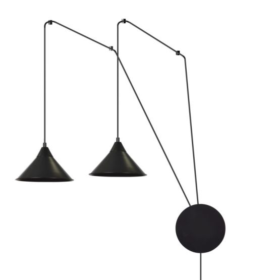 Lampa wisząca ABRAMO nowoczesna czarna E27 15W LED