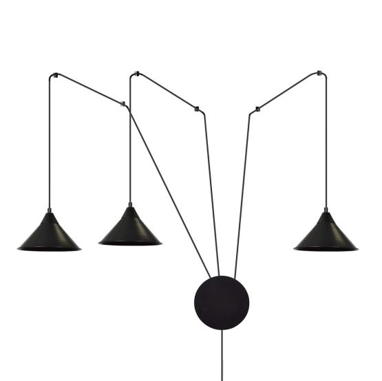 Lampa wisząca ABRAMO nowoczesna czarna E27 15W LED