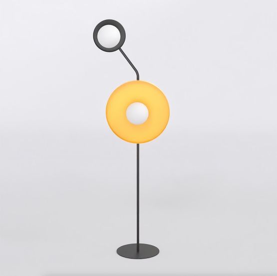 Lampa podłogowa KISS nowoczesna czarna G9 8W LED