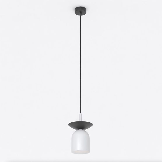 Lampa wisząca EGO nowoczesna szara E14 10W LED