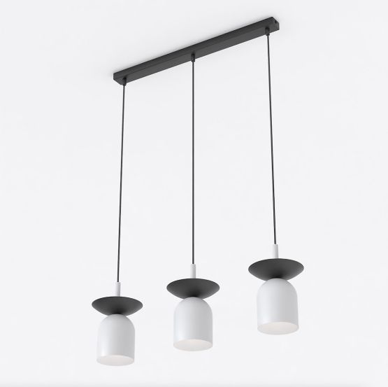 Lampa wisząca EGO nowoczesna szara E14 10W LED